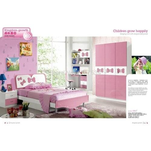 1801 Modern style children bedroom set furniture wooden bedroom furniture