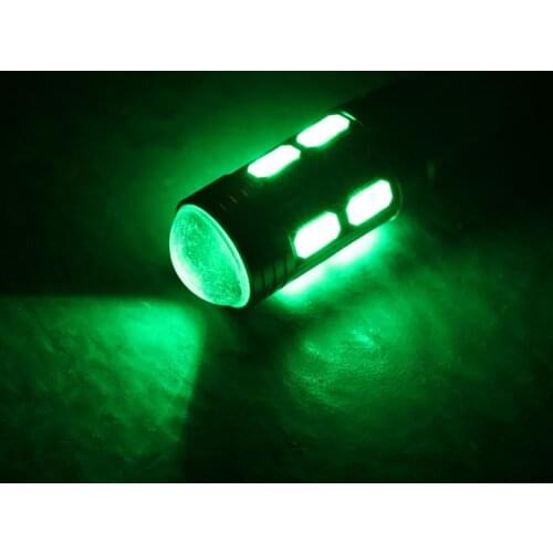 1X T10 501 W5W Car Sidelight Bulb Error Free Canbus 10SMD LED Xenon Green
