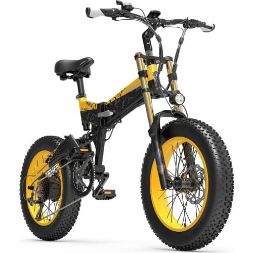 20 Inch 4.0 Fat Tire Snow Bike, Folding Mountain Bike, 1000W Motor, Pedal Assist Bicycle, Upgraded Front Fork,X3000plus-UP