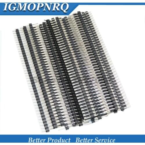 20pcs 40 Pin 1x40 Single Row Male Breakable Pin Header Connector Strip 2.54mm new
