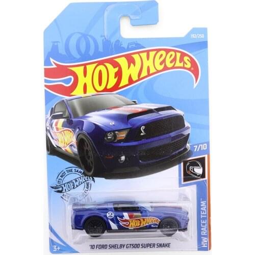 2019-192 Hot Wheels 10 FORD SHELBY GT500 SUPER SNAKE Mini Alloy Coupe 1/64 Metal Diecast Model Car Kids Toys Gift