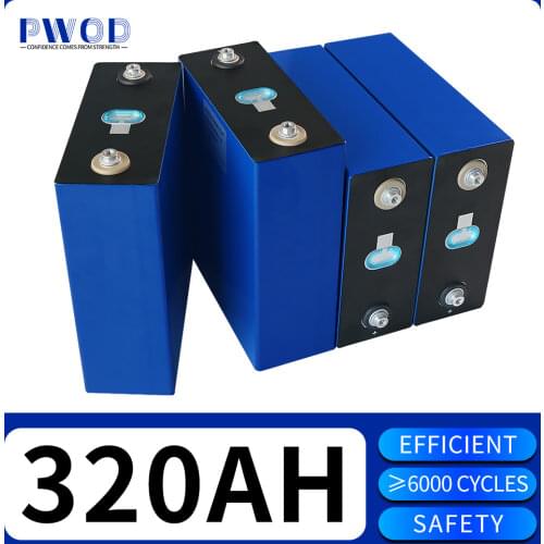 PWOD NEW 4-48pcs 3.2v 320ah Lifepo4 Rechargeable Battery Lithium Iron Phosphate Solar 310ah Cell Lifepo4 Cell EU US Tax Free
