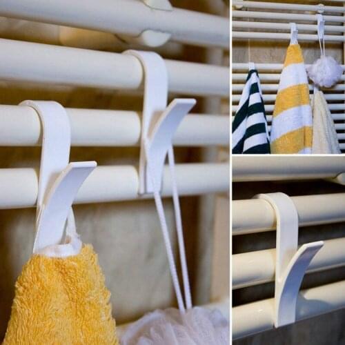 6pcs Y Shape Bath Hook Holder Towel Storage Organizer Cloth Hanger Mop Plastic Bathroom Decorations High Quality Hanger Supplies