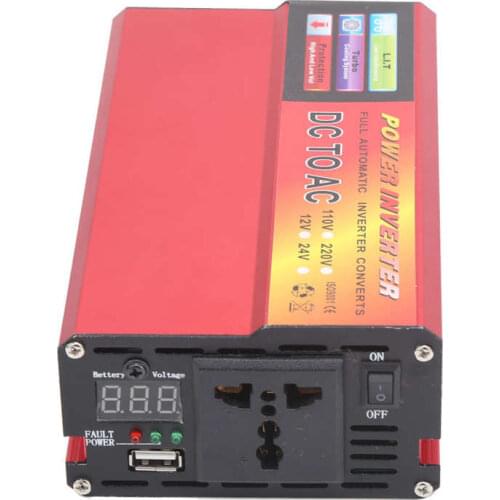 Accesorios automovil araba aksesuar 800W DC24V to AC110V USB Charging Port Digital Volatge Display Modified