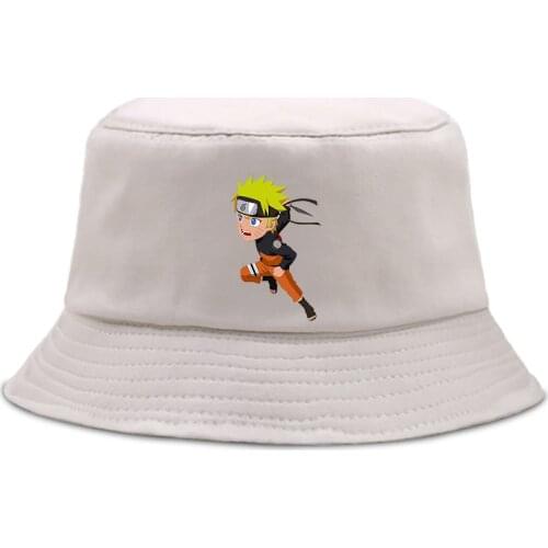 Naruto Anime 90s Bucket Hats Foldable Fisherman Hat Woman Fisherman Cap Man Fashion Soild Adult Casual Cap Panama Bucket Hat
