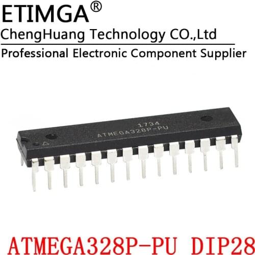 ATMEGA328P-PU DIP28 8-bit microcontroller AVR32K flash memory