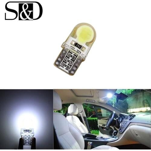 Auto T10 LED Pure White 194 W5W 168 COB 8-SMD Silica Car LED Super Bright Turn Side License Plate Light Lamp Bulbs DC 12V