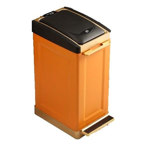 Household garbage can light luxury living room bedroom kitchen crevice pedal stainless steel wastebasket with cover