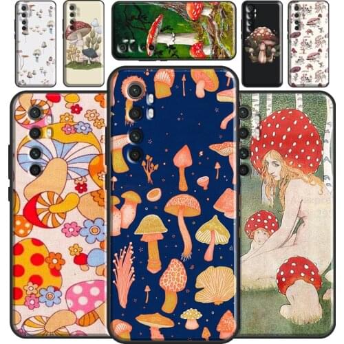 Mushroom Aesthetic Phone Case For Xiaomi Mi 11 Lite 9 10 9T 10T Pro POCO X3 M3 Pro F3 Mi 11 Ultra Back Cover