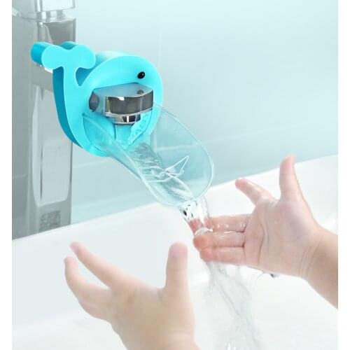 Childrens Faucet Extender Baby Hand Washing Cartoon Extended Splash-Proof Sink Whale Water Diversion Device Akcesoria Kuchenne