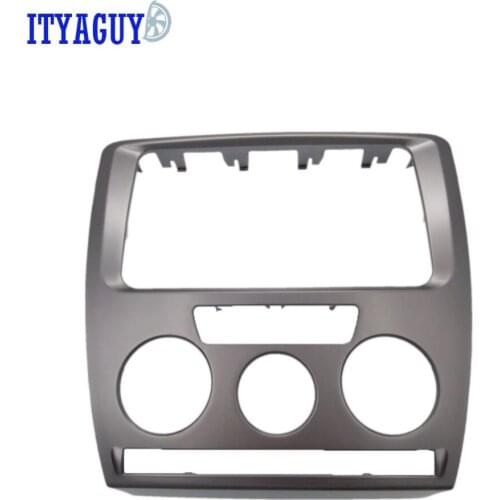 Double DIN Car dash Radio Fascia for SKODA Octavia 2007-2009 stereo facia frame panel dash mount kits adapter trim Bezel facia
