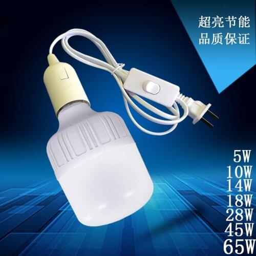 E27 led bulb white yellow mini light Hanging plug lamp holder with switch kit send EU adapter