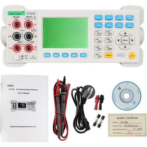 ET3240 Professional Automatic 22000 Counts Digital Multimeter with 3.5 Inch TFT Screen High Accuracy Desktop Multimeter Tester