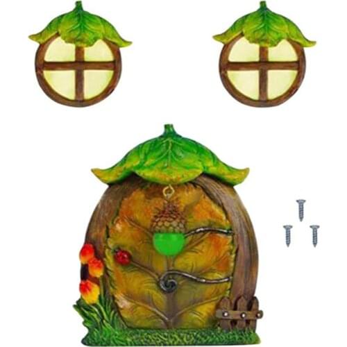 Fairy Miniature Window And Door For Trees Decoration Tree Hugger Yard Art For Outdoor Tree Decoration High-Quality Lightfast