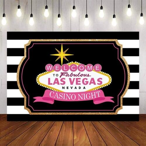 Las vegas backdrop casino night fabulous birthday party decoration supplies background for photo studio nevada birthday stripes