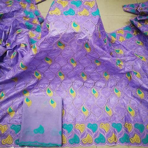 Hot Sale Bazin Riche Getzer 2021 High Quality Austria Guinea Brocade Garment Fabric 100%Cotton African Lace Fabric 7Yards