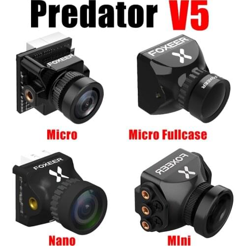 Foxeer Predator V5 Micro Nano Mini FPV Camera 16:9/4:3 PAL/NTSC switchable 1.7mm lens 4ms Latency Super WDR FPV Camera
