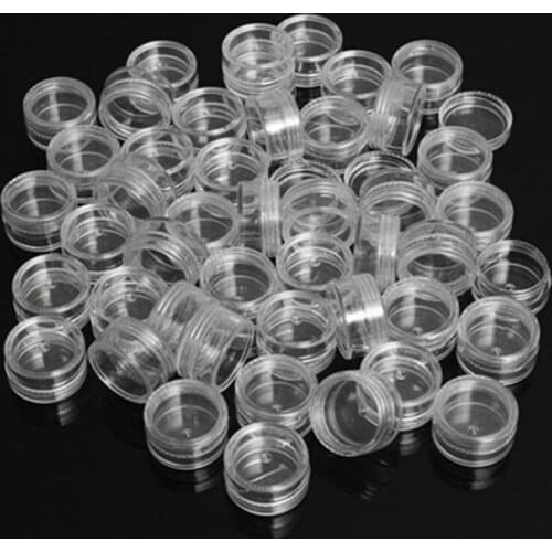 50Pcs 5ml Cosmetic Jar Empty Eyeshadow Case Face Cream Bottles Glitter Container Eye shadow Empty Nail Pots Beauty Tool