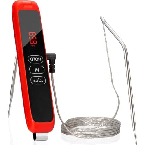 INKBIRD Cooking Utensil Digital BBQ Thermometer 3s Fast Readout Temperature Measuring BBQ Thermometer Tool with Alarm Dual Probe