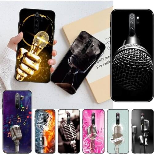 Music microphone Phone Case for Redmi 9A 8A 7 6 6A Note 9 8 8T Pro Max Redmi 9 K20 K30 Pro