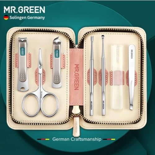 MR.GREEN Nail Kit Pedicure Manicure Set Stainless Steel Nail Clipper Cutter Set Grooming Gift Box Nail Art Professional Portable