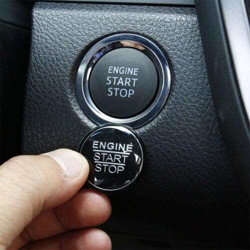 Start Stop Engine Cover Button Stickers Keyless System Ignition Switch Cover For Toyota Camry Corolla RAV4 Vios Reiz CHR Yaris