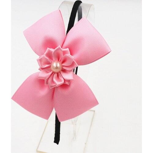 High Quality bowknot Hairbands Hair Hoop Pearl flower Hair Hoop Princess Bows Head hoop Girl Headband Hair Hoop Hair Accessorie