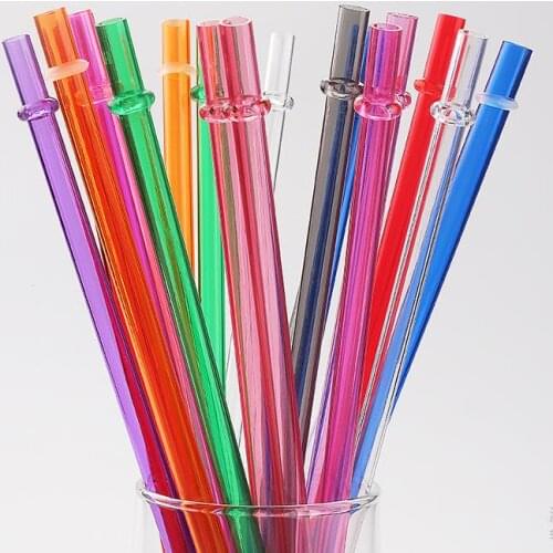 Disposable Straws 230*7mm Creative DIY Plastic Party Drinking Straws 9inch Reusable Straws for Tall Tumblers SN1163