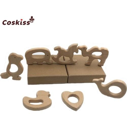 Organic Baby Teether Wooden Teether Natural Baby Teething Nursing Grasping Toy Toddler Teether Newborn Baby Teether Gift