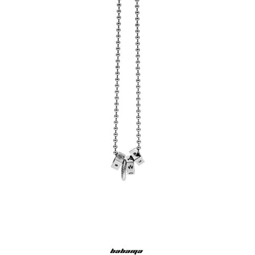 Babama fun original pendant necklace men sweater chain tide hip hop female niche design jewelry simple fashion