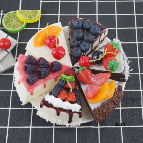 Fake food bakeshop bakehouse pastry dessert house shop store decoration blueberry strawberry cherry fruit simulation cake props
