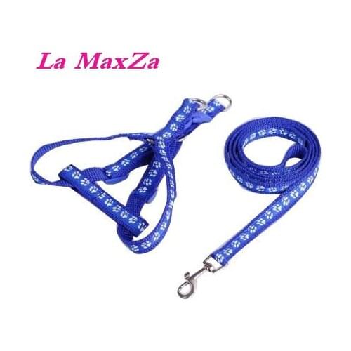 2018 Pets Use Dog Harness Leads Sets Cute Colorful Style Harness Nylon Line Leashes Sets Small Size Chihuahua Cat Pets Supplier