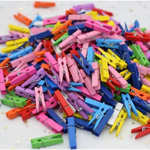 2.5/3/3.5cm spring wood clip color natural colorful high quality clothing clip DIY handmade holiday home party decoration new