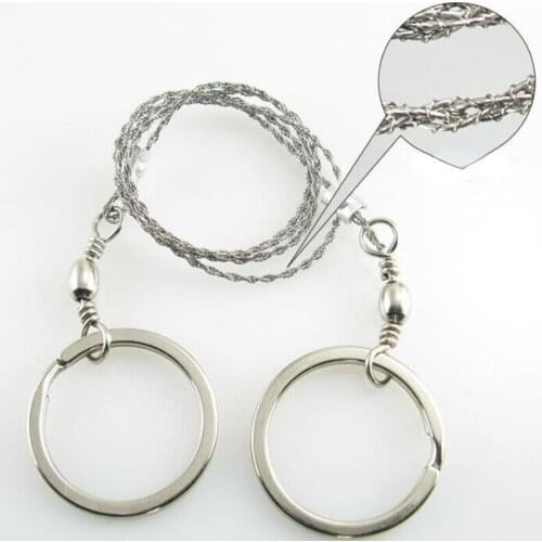 Manual Hand Steel Rope Chain Saw Practical Portable Emergency Survival Gear Steel Wire Kits Outdoor Camping Hiking Wire Saw