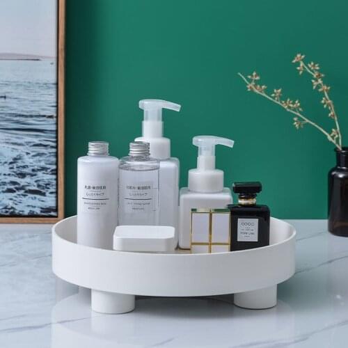 Nordic Retro Storage Tray ABS Rectangle Bathroom Makeup Organizer Tray Dessert Plate Jewelry Display Shelf Home Kitchen Decor