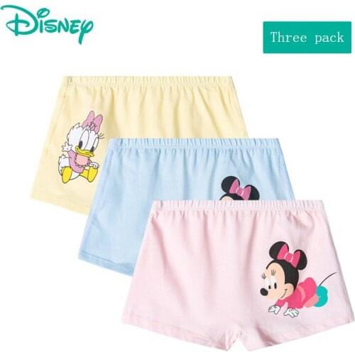 Disney Panties for Kids Girls High Quality Girl Panties Cute Cartoon Printing Boxer Underwear Ventilation Pure Cotton Elastic