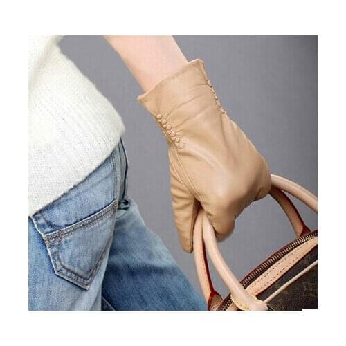 Top Quality Leather glove for women Winter Suede Gloves XL L M S Guante de cuero 1 Pair/lot