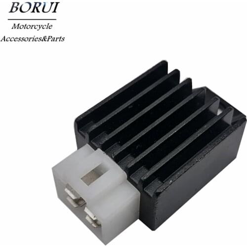 Motorcycle Voltage Regulator Rectifier 12V 4Pin fits for Buggie with GY6 50cc 125cc 150cc Moped Scooter ATV Gokarts DQ-115