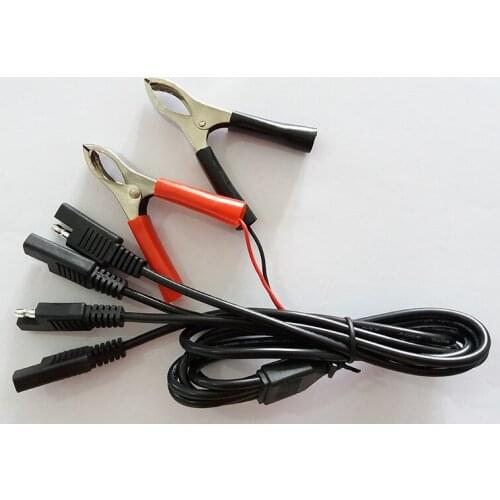 1.2Meter SAE Plug to Alligator Clamp Quick Connector 10A/2464/18AWG Copper Cord Power Cable for Booster Car Battery Jump Starter