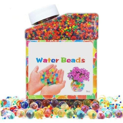 1 Bottle Of Crystal Soil Water Drop Hydrogel Ball Sensory Game Toy Beaded Crystal Home Decoration Children Jelly Water Drop Toy