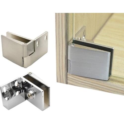 1pair(1bottom+1top)/Lot frameless glass door hinge Pivot wine cabinet cupboard display showcase