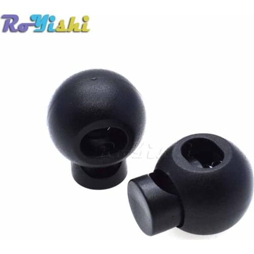 100pcs/pack Plastic Cord Lock Round Ball Toggle Stopper Toggle Clip Widely For Bag Backpack/Clothing