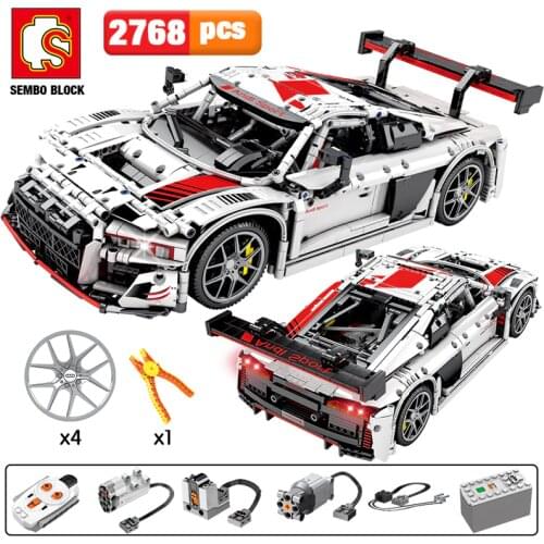 2768pcs City Remote Control Sports Vehicle Building Blocks Creator high-tech RC/non-RC Racing Car MOC Model Bricks Toys for Kids