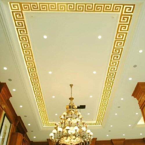 100/50Pcs Self-Adhesive Acrylic Mirror Building Border Waist Line Wall Sticker DIY for Home Decal Door Gold TV Backdrop 5*5cm