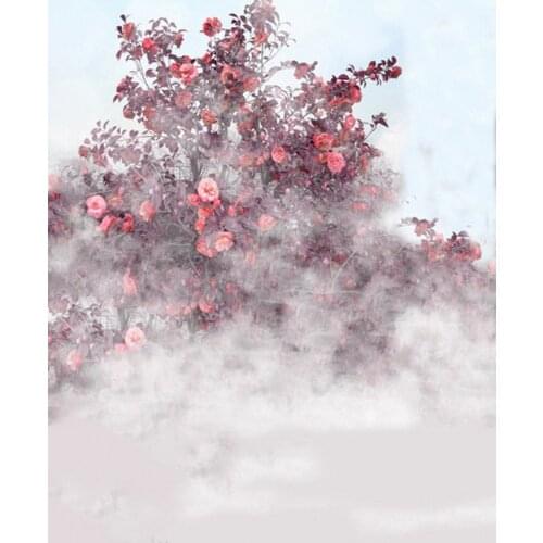 5x7ft Red Flowers Tree Photography Backdrops Photo Props Studio Background