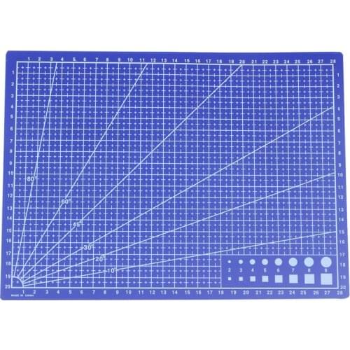 A4 Grid Lines Cutting mat Craft Card Fabric Leather Paper Board 30*22cm Blue