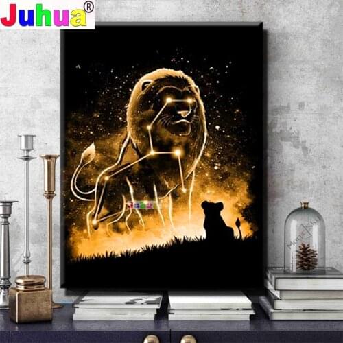 DIY 5D Diamond Painting"Cartoon lion"Full Cross Stitch Kit Rhinestone Diamond Embroidery Great Kings Mosaic Childrens room Gift