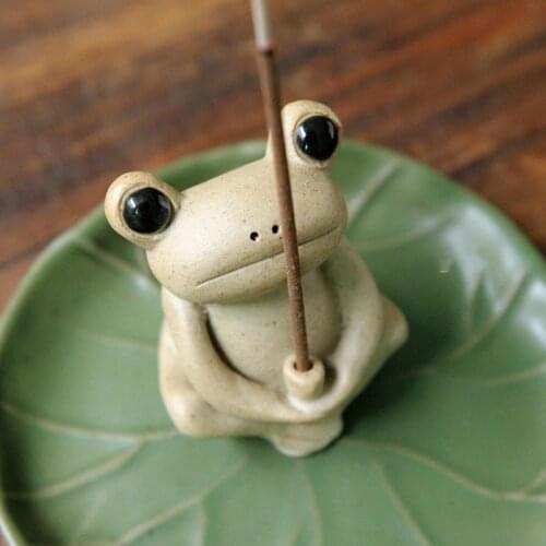 Tea pet | incense holders | Base | Nepal Chinese Tea play tea play set toys frog funny pottery Ceramic ash catch stick incense b
