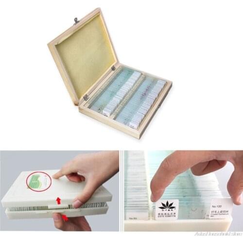 Microscope Slides Kids Plastic Prepared Microscope Slides of Animals Insects Plants Flowers Sample Specimen 25/50/100PC Dropship