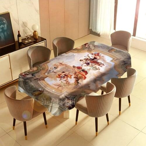European Medieval Paintings Of Andromeda Were Brought Into Mount Olympus Tablecloths For Indoor And Outdoor Art Decor